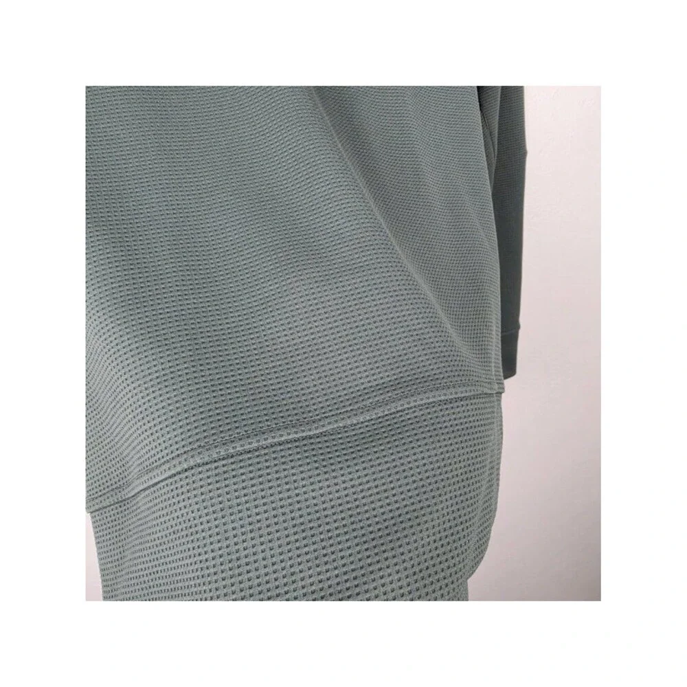 Lululemon Shift Stitch Hoodie Waffle Knit Pullover Green Size L